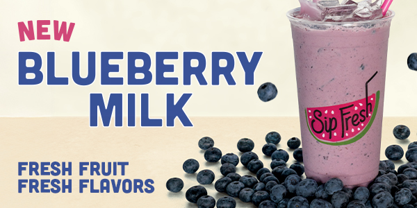 Sip Fresh Blueberry Milk