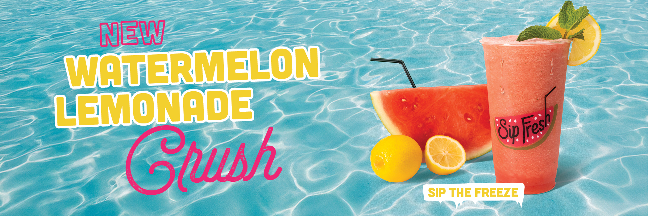 Sip Fresh Watermelon Lemonade Crush Frozen slushy